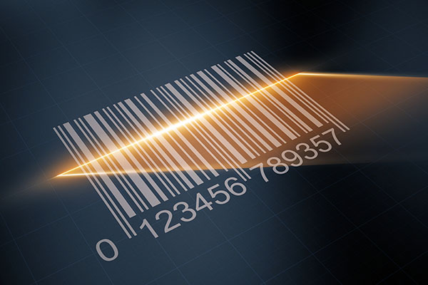 barcode being scanned
