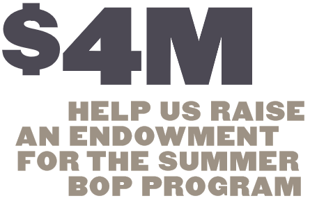 $4M help us raise an endowment for the summer BOP program